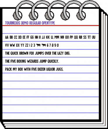 Tournedos DEMO Regular animated font preview Tournedos DEMO Regular animated font preview