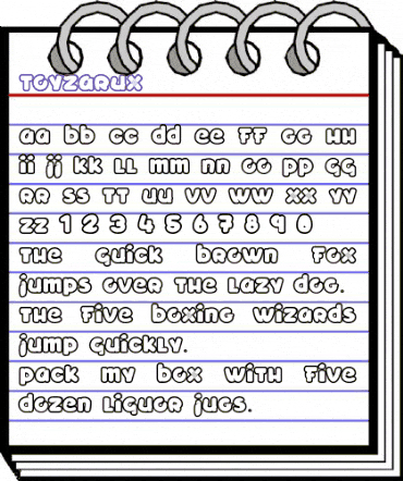 TOYZARUX Regular animated font preview