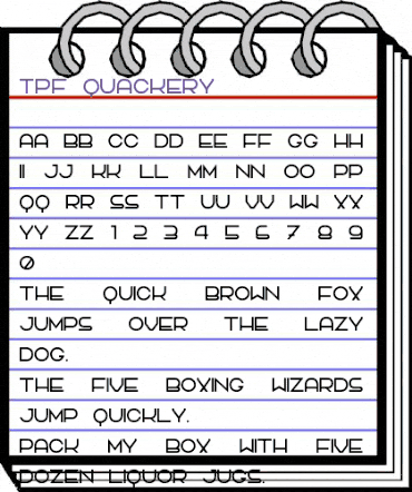 TPF Quackery Regular animated font preview