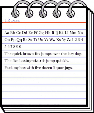 TR Baez Regular animated font preview TR Baez Regular animated font preview