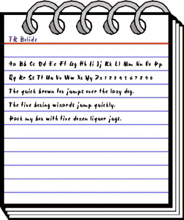 TR Bolide Regular animated font preview TR Bolide Regular animated font preview