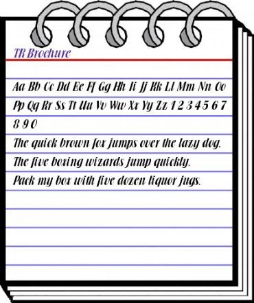 TR Brochure Regular animated font preview TR Brochure Regular animated font preview