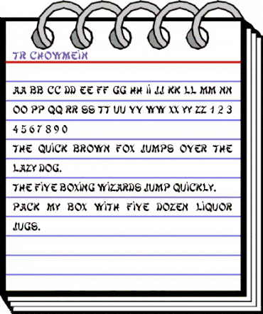 TR ChowMein Regular animated font preview TR ChowMein Regular animated font preview