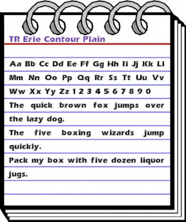 TR Erie Contour Plain animated font preview TR Erie Contour Plain animated font preview