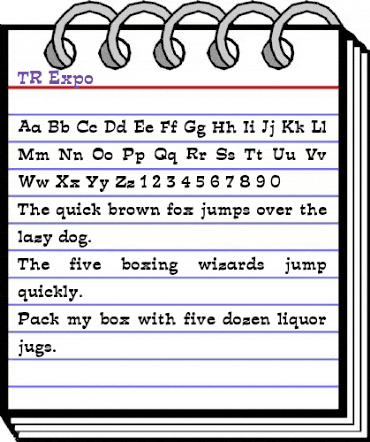 TR Expo Regular animated font preview TR Expo Regular animated font preview