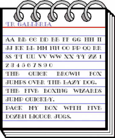 TR Galleria Regular animated font preview TR Galleria Regular animated font preview