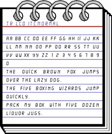 TR LCD ITCNormal animated font preview TR LCD ITCNormal animated font preview