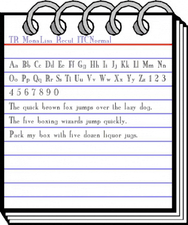 TR MonaLisa Recut ITCNormal animated font preview TR MonaLisa Recut ITCNormal animated font preview