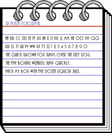 TR Plaza ITCNormal animated font preview TR Plaza ITCNormal animated font preview