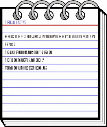 Trabello Regular animated font preview Trabello Regular animated font preview