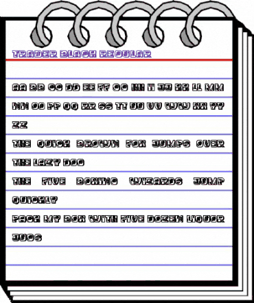 Trader Black Regular animated font preview