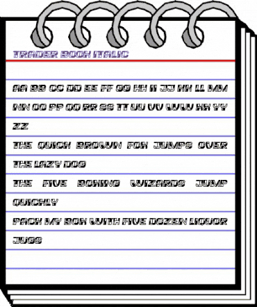 Trader Book Italic animated font preview Trader Book Italic animated font preview