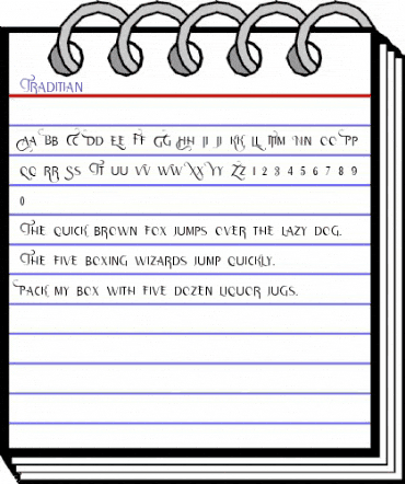 Traditian Regular animated font preview