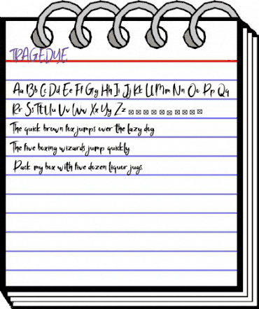 TRAGEDYE Regular animated font preview