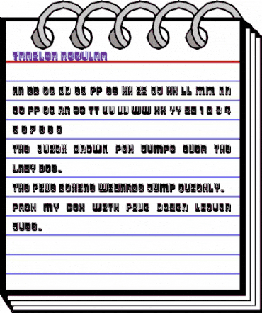 Trailer Regular animated font preview