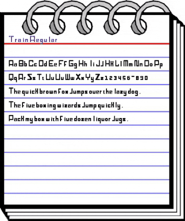 Train Regular animated font preview Train Regular animated font preview