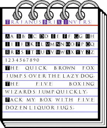 TrajanusBriX-Invers Regular animated font preview TrajanusBriX-Invers Regular animated font preview