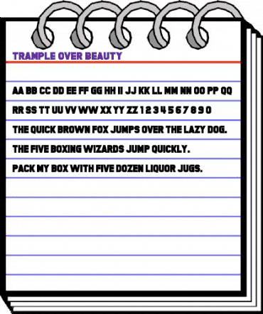 Trample Over Beauty Regular animated font preview Trample Over Beauty Regular animated font preview