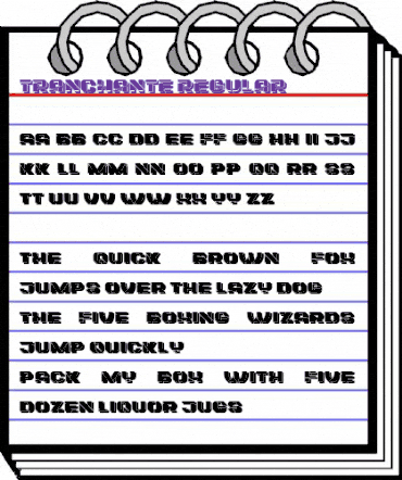 Tranchante Regular animated font preview Tranchante Regular animated font preview
