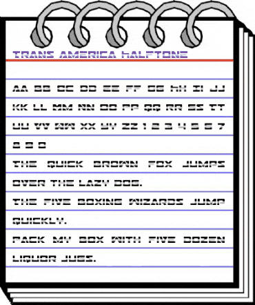Trans-America Halftone Regular animated font preview Trans-America Halftone Regular animated font preview