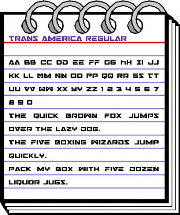Trans-America Regular animated font preview Trans-America Regular animated font preview