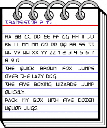 Transistor 2.15 Regular animated font preview