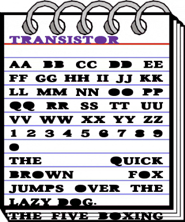 Transistor Regular animated font preview