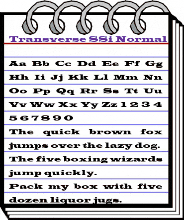 Transverse SSi Normal animated font preview