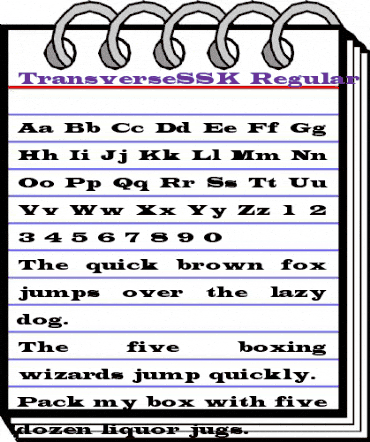 TransverseSSK Regular animated font preview TransverseSSK Regular animated font preview