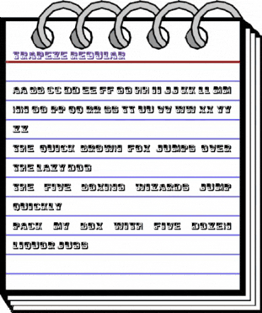 Trapeze Regular animated font preview Trapeze Regular animated font preview