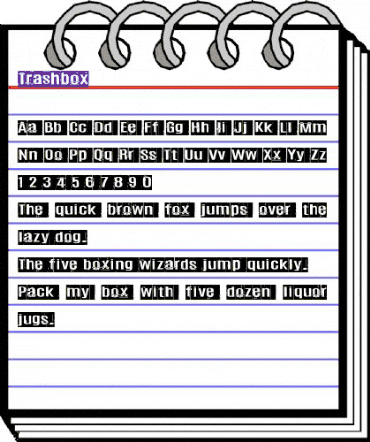 Trashbox Regular animated font preview