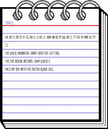 Travel Regular animated font preview