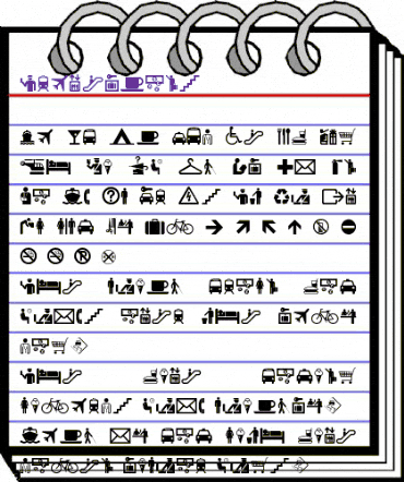 Travelcons Regular animated font preview Travelcons Regular animated font preview