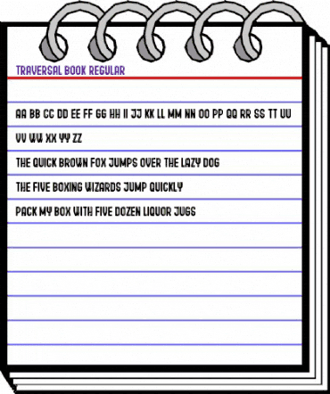 Traversal Book Regular animated font preview Traversal Book Regular animated font preview