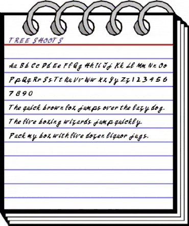 TREE SHOOTS Regular animated font preview