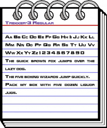 Trekker-3 normal animated font preview Trekker-3 normal animated font preview