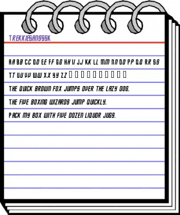 TrekkieSansSSK Regular animated font preview