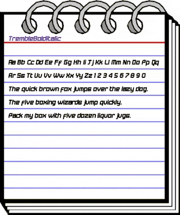 Tremble Bold animated font preview Tremble Bold animated font preview