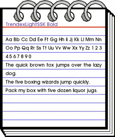 TrendexLightSSK Bold animated font preview TrendexLightSSK Bold animated font preview