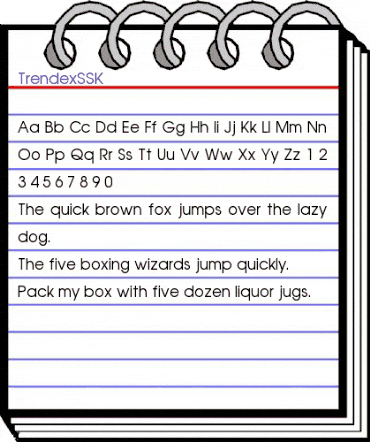 TrendexSSK Regular animated font preview TrendexSSK Regular animated font preview