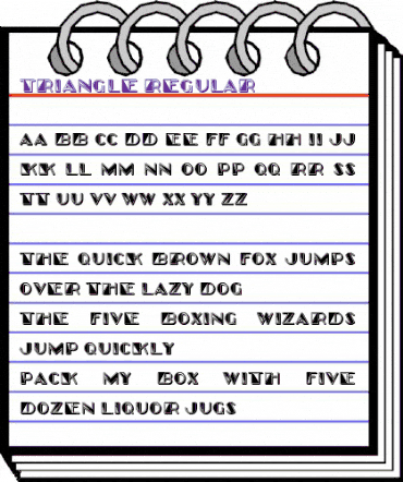 Triangle Regular animated font preview Triangle Regular animated font preview