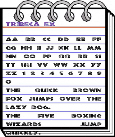 Tribeca Ex Regular animated font preview
