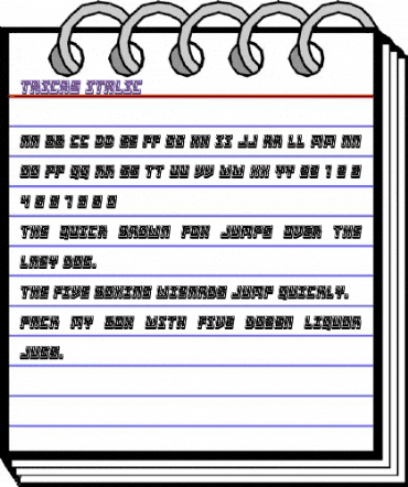 Tricks Italic animated font preview Tricks Italic animated font preview