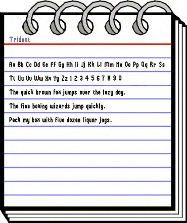 Trident Regular animated font preview Trident Regular animated font preview