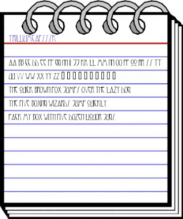 TrilliumCapsSSK Regular animated font preview