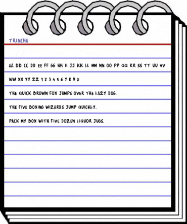 Trincha Regular animated font preview Trincha Regular animated font preview