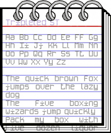 Tripleled ST Regular animated font preview