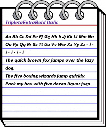 Tripleta ExtraBold Italic animated font preview Tripleta ExtraBold Italic animated font preview