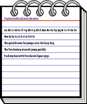 TriplexConBlackLining Regular animated font preview