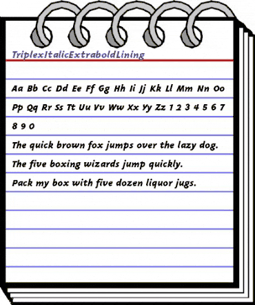 TriplexItalicExtraboldLining Regular animated font preview TriplexItalicExtraboldLining Regular animated font preview